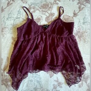 Cute Burgundy Lace Cami